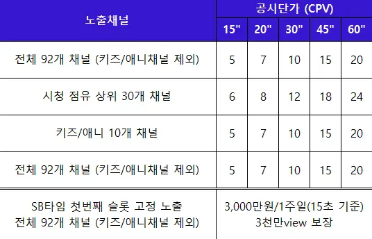 IPTV광고단가_이미지