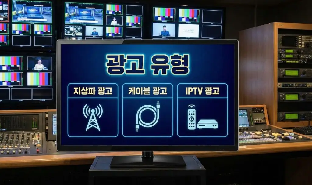 TV광고 단가표 각 TV매체 유형별 이미지