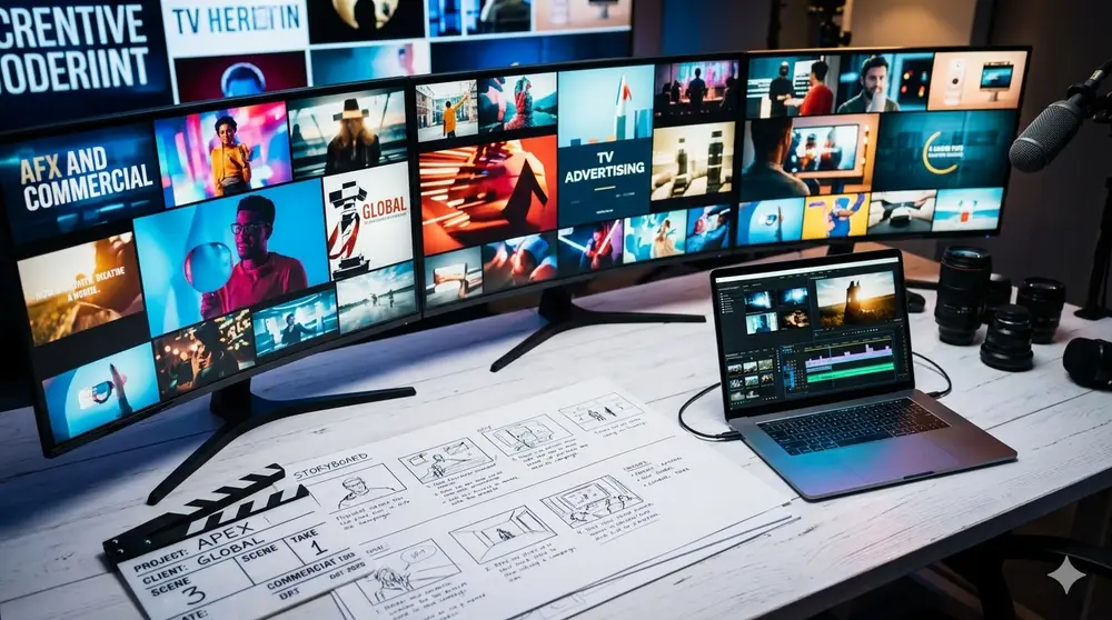 전략 회의 중인 광고 전문가